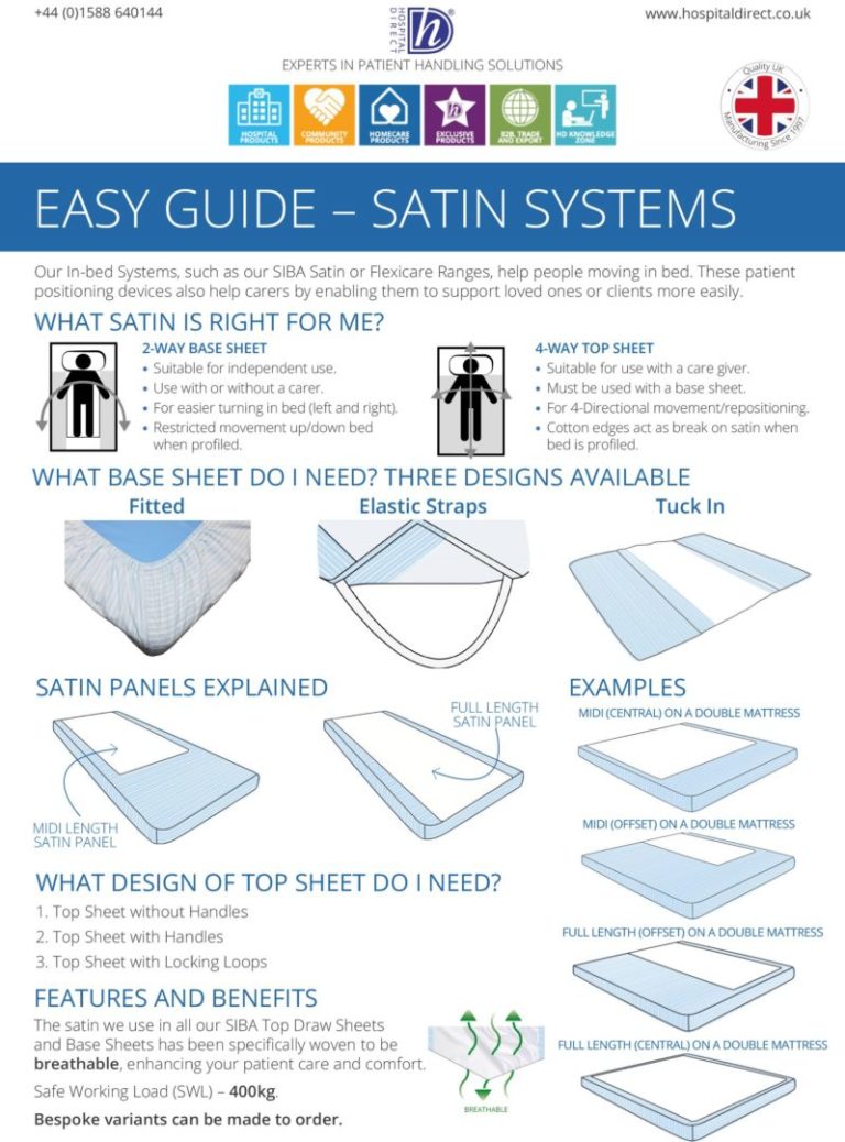 Siba™ Satin In Bed Assistance Easy Guide Hospital Direct 